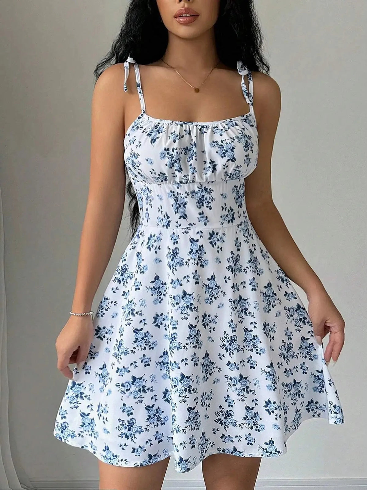 Women's Summer Floral Spaghetti Strap Beach Short Mini Dress The Clothing Company Sydney