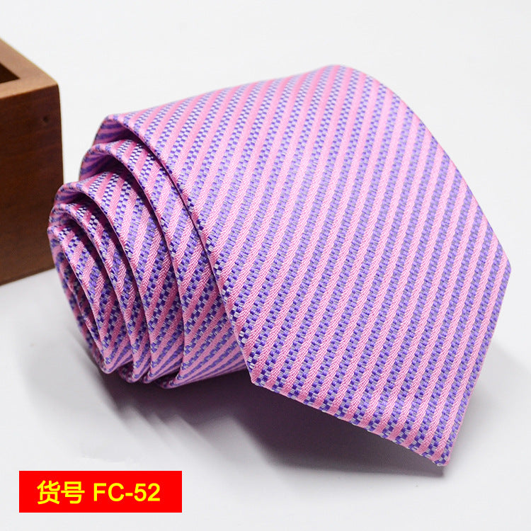 Men's Jacquard floral and solid neckties from The Clothing Company Sydney, featuring 7-8cm wide woven silk accessories.