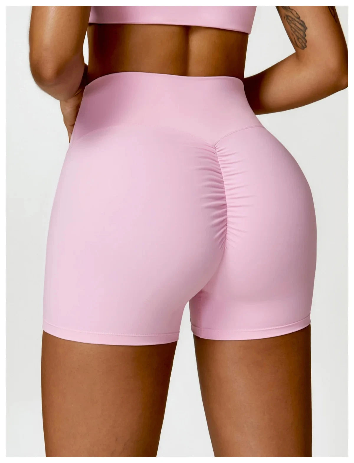 Women’s fitness cycling shorts by The Clothing Company Sydney, high waist, quick-dry, soft, suitable for yoga, jogging, and training.