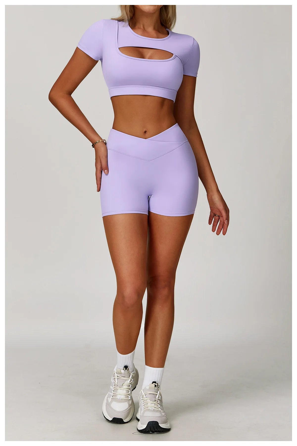 Women's fitness yoga gym clothes set by The Clothing Company Sydney, includes sports bra and matching leggings for workout and running.