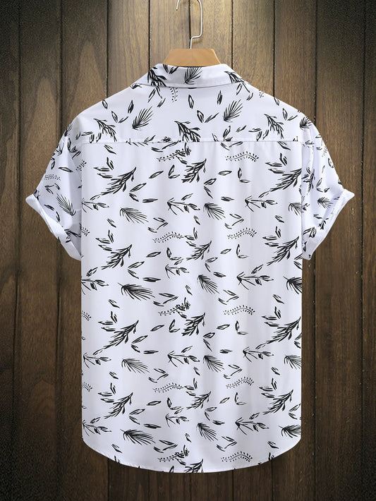 Men's Summer Short Sleeve Printed Shirt Thin Beach Shirt Men's Clothing Casual Shirt - The Clothing Company Sydney