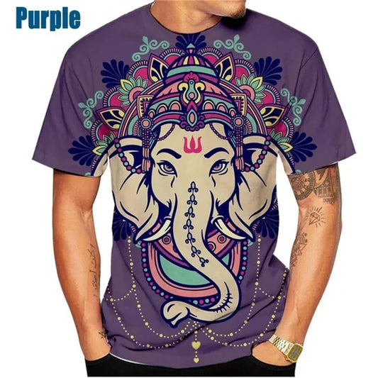 Ganesha T Shirts 3D Print Pillaiyar Vinayagar T shirt Men's Women's Kids Apparel Short Sleeve Breathable Streetwear Tops The Clothing Company Sydney