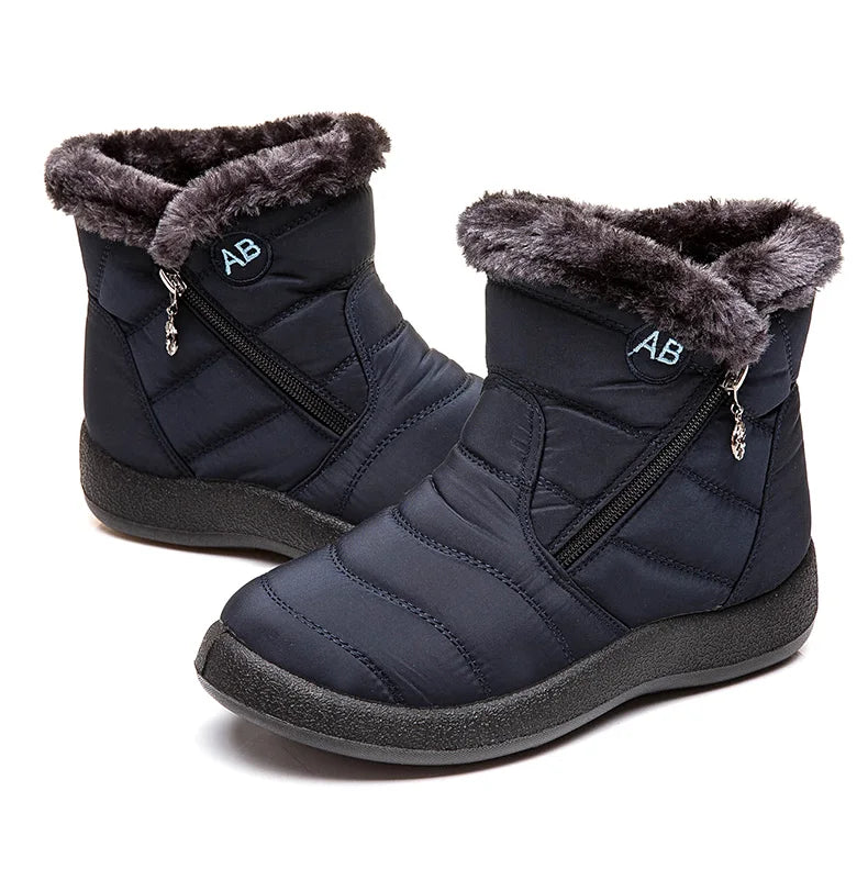 Women's winter ankle boots by The Clothing Company Sydney with low heels and snow-resistant winter footwear.