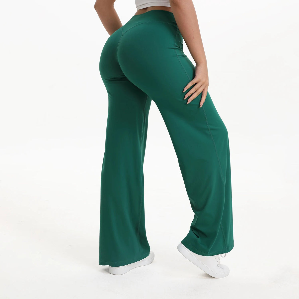 Straight Leg Bottoms Women's Mid-Waist Yoga Pants GYM Leggings Pilates Running Sports Trousers The Clothing Company Sydney