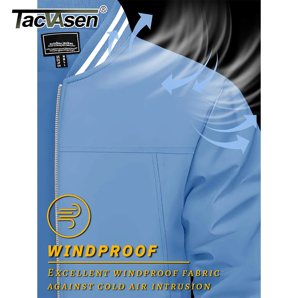 Mens lightweight waterproof spring autumn casual bomber jacket with full zip, windbreaker style from The Clothing Company Sydney.