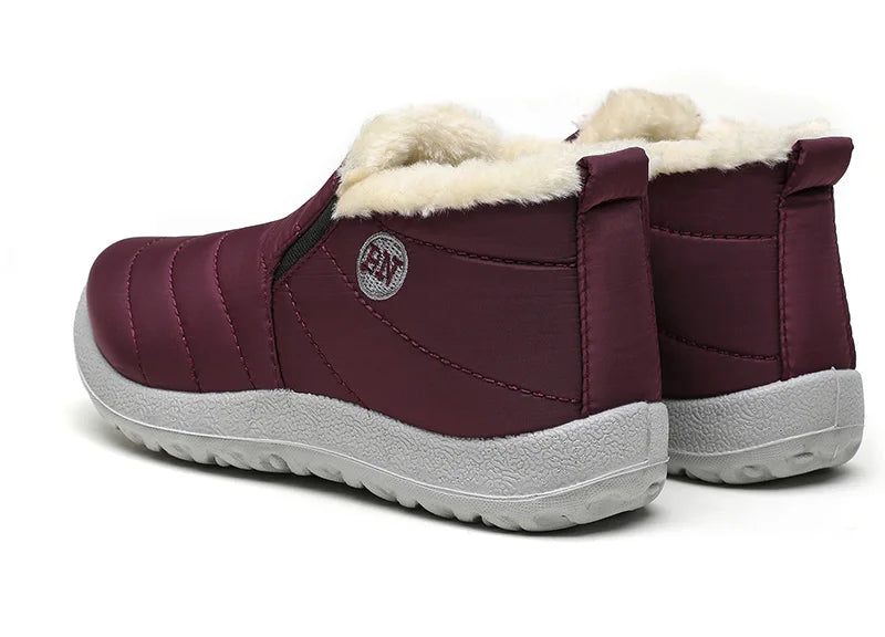 Men's winter ankle boots by The Clothing Company Sydney, slip-on waterproof snow shoes with fur lining for warmth and comfort.