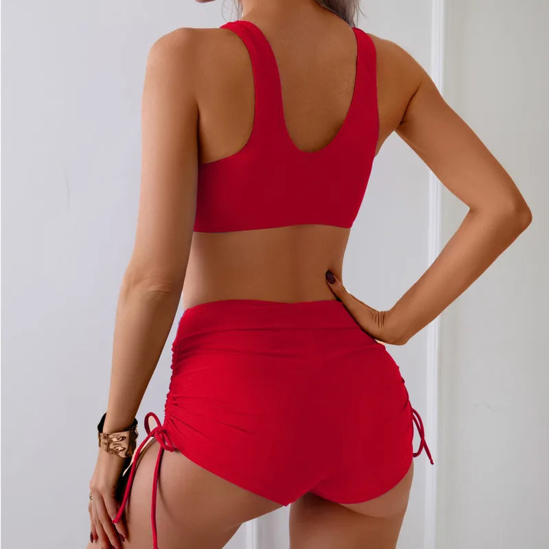 2 Piece Swimsuits Tankini Set Swimwear Push Up Two-Piece Bathing Suit Swimming Suit Beachwear - The Clothing Company Sydney