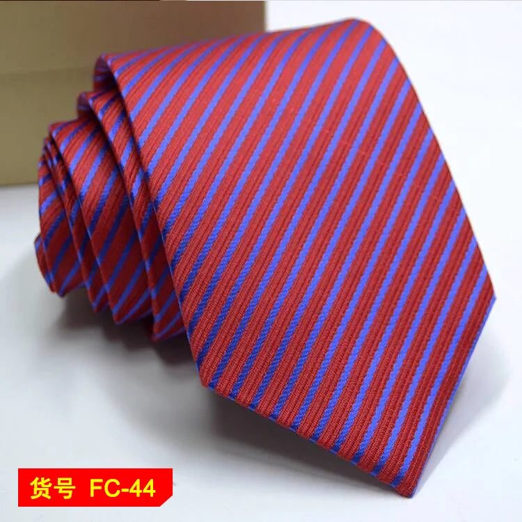 Men's Jacquard tie from The Clothing Company Sydney featuring floral and solid designs, 7-8cm width, elegant accessory.
