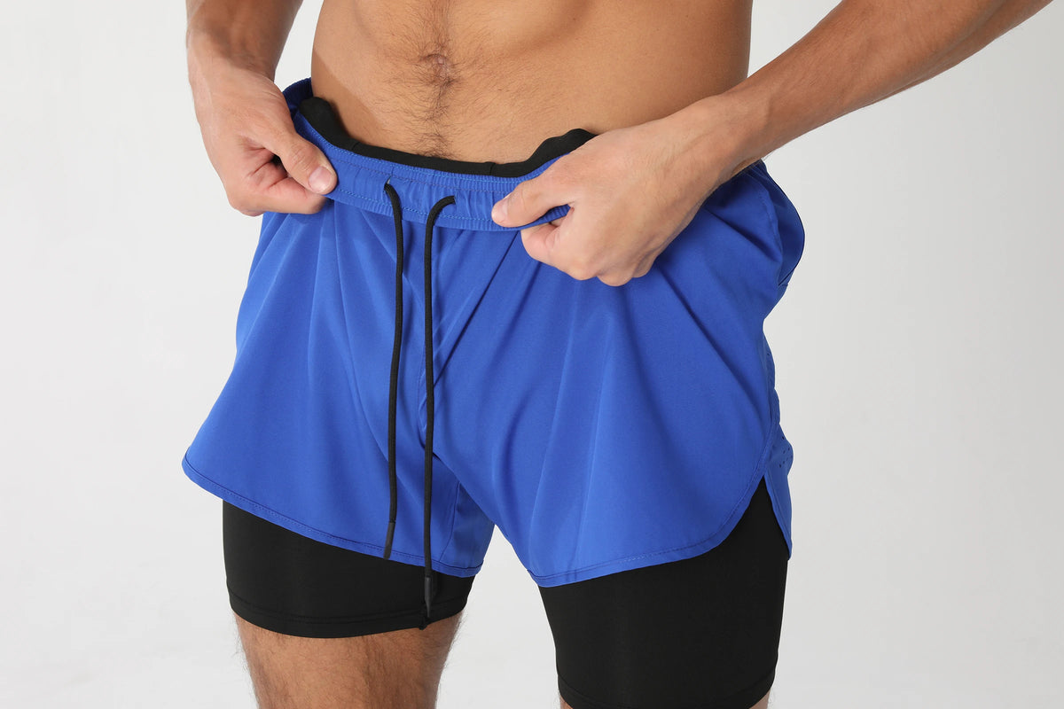 Men's lightweight athletic gym running shorts with breathable fabric, liner pockets, towel loop, and quick-dry design by The Clothing Company Sydney