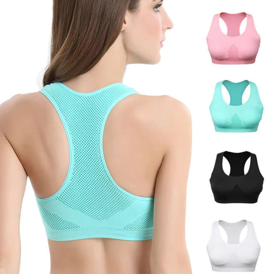 Women's Breathable Sports Bra Absorb Sweat Shockproof Padded Gym Running Fitness Double Layer Seamless Yoga Sports Bra The Clothing Company Sydney