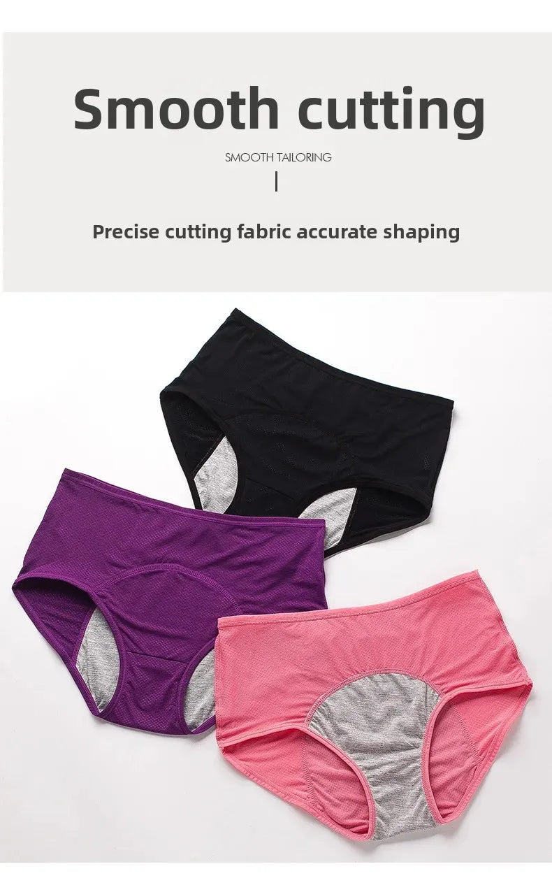 Plus size mesh period underwear by The Clothing Company Sydney, mid waist leak-proof menstrual panties for women.