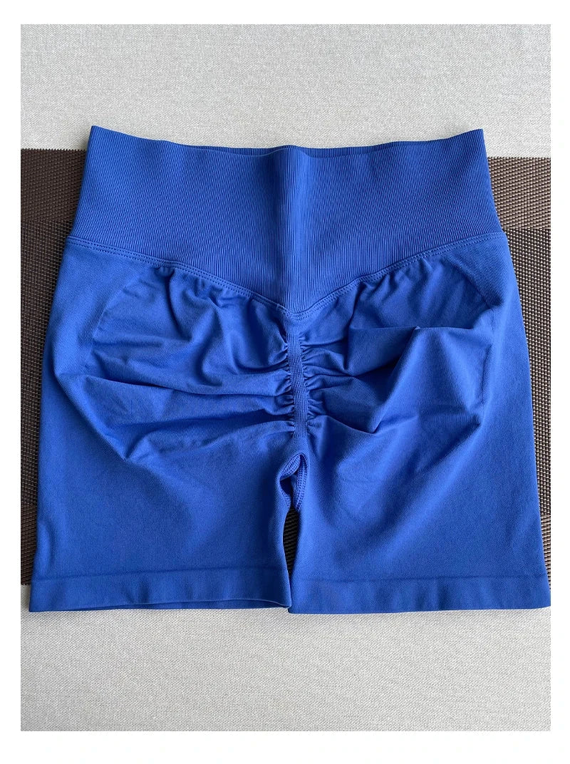 Solid seamless half pants for women, soft fitness wear from The Clothing Company Sydney, ideal for yoga, gym, running, and cycling.