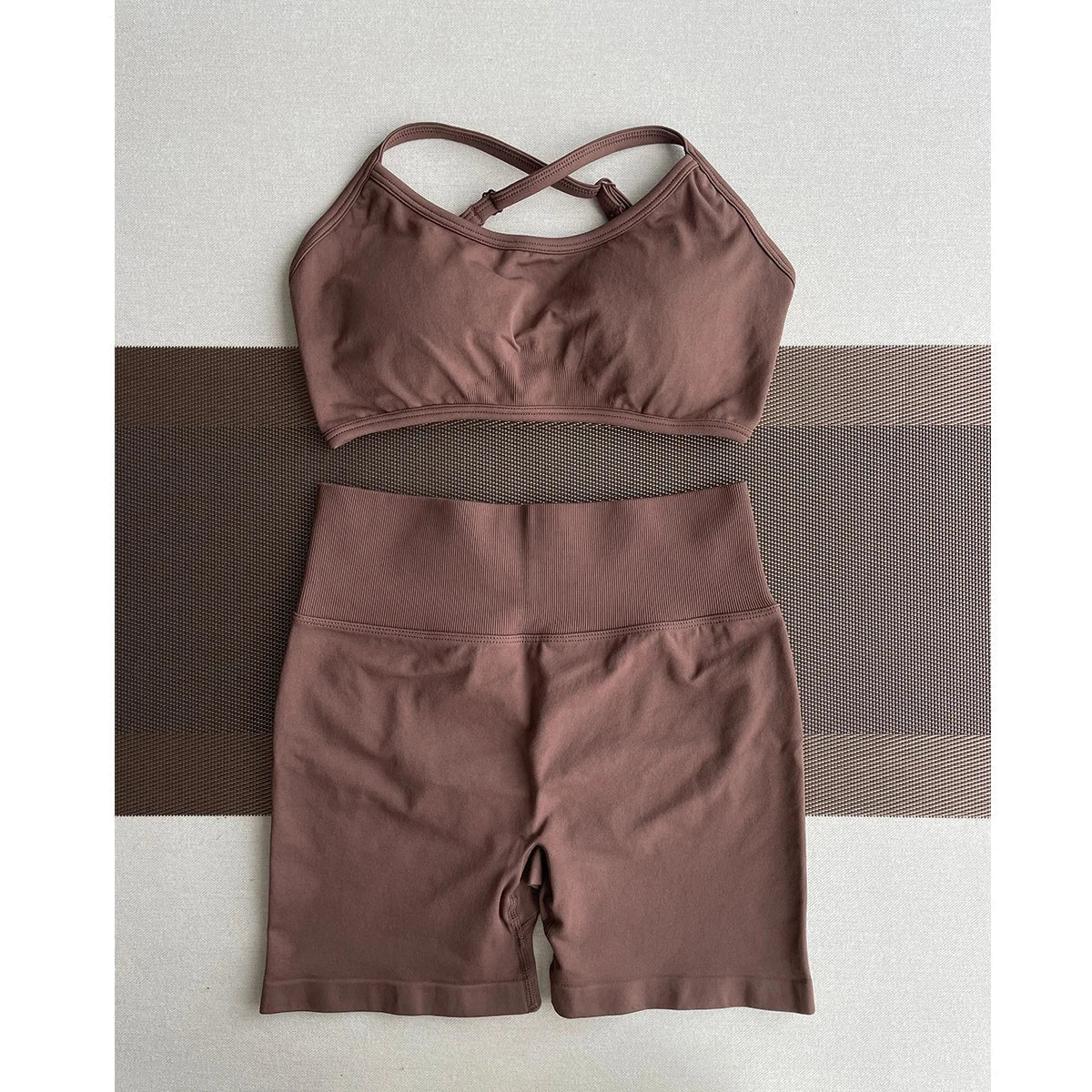 Women’s solid seamless half pants from The Clothing Company Sydney, soft fitness shorts for yoga, gym, running, and cycling activities.