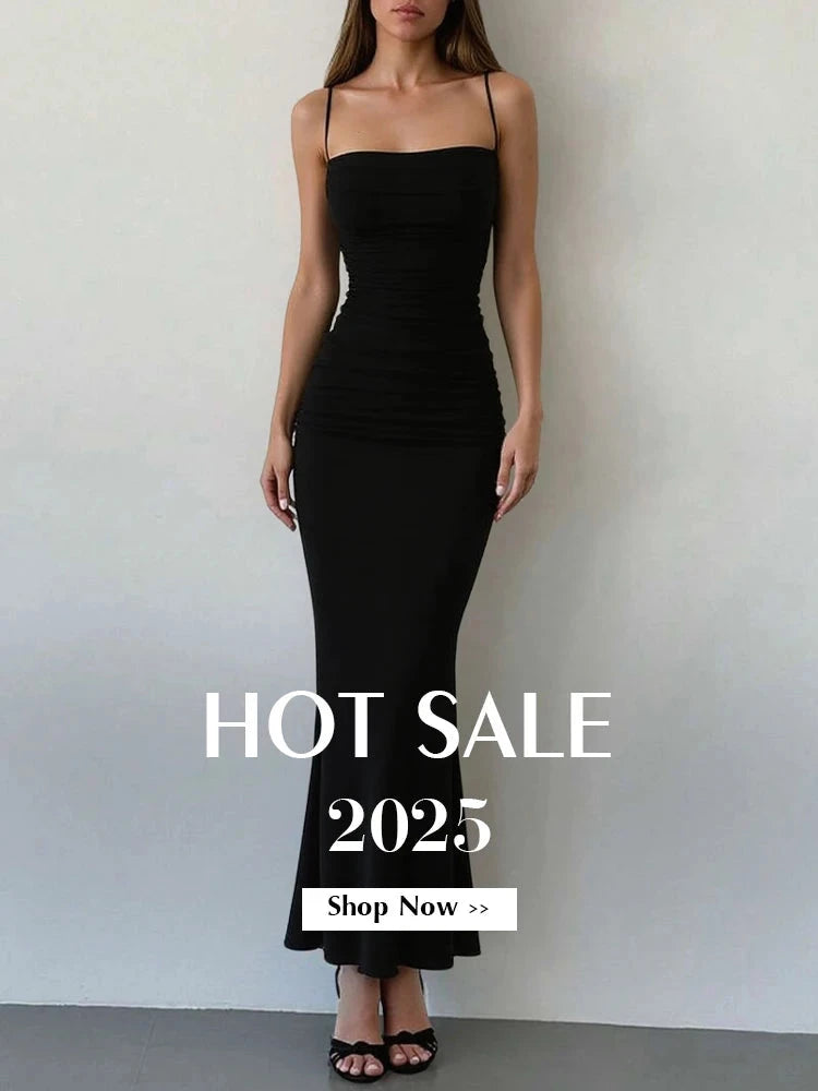 Women's Party Maxi Spaghetti Strap Elegant Slim Evening Wedding Guest Multi-Color Summer Milkmaid Dresses The Clothing Company Sydney
