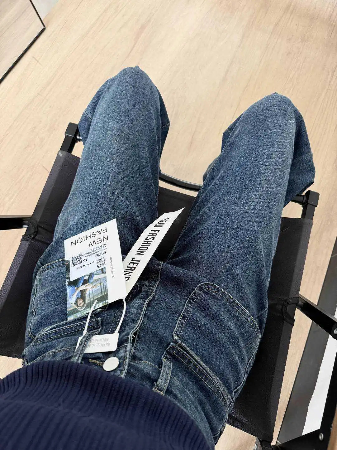 Women's Autumn Retro Micro-flared Solid Color High-waisted Straight Wide Leg Pants Loose Floor-length Jeans The Clothing Company Sydney