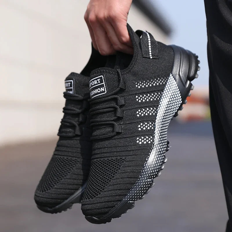 Men's casual sneakers from The Clothing Company Sydney, lightweight mesh breathable slip-on running shoes with soft soles.
