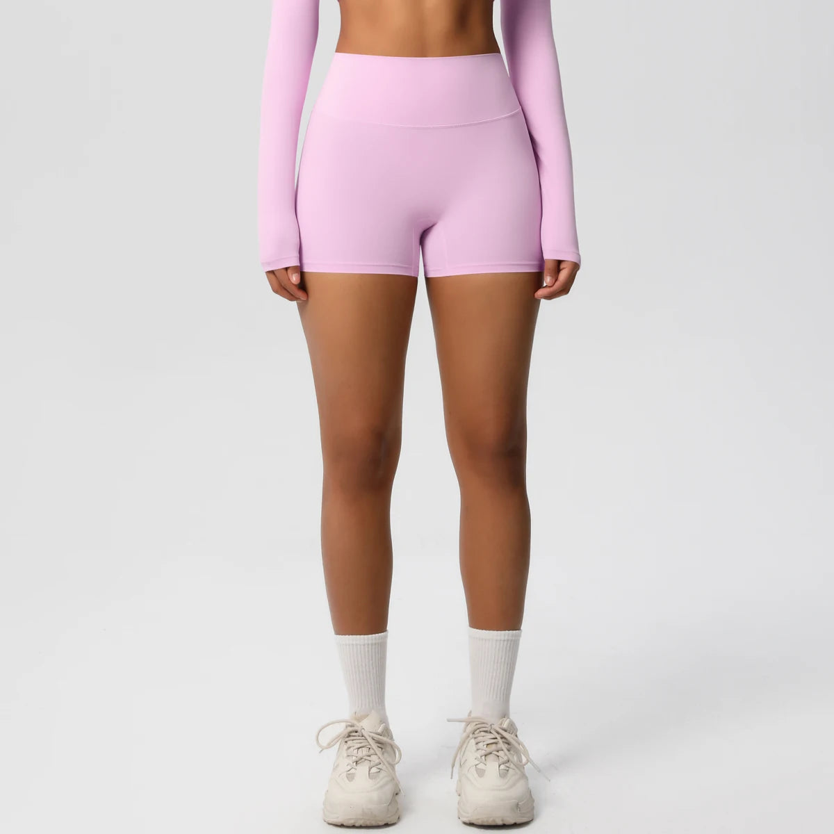Women’s high waist yoga shorts by The Clothing Company Sydney, push-up fitness leggings, perfect for yoga and cycling.