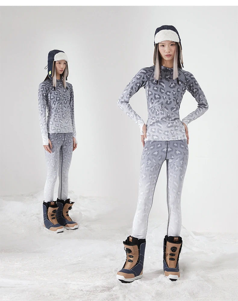 Womens 2-piece ultra soft winter ski base layer set with microfiber fleece thermal underwear and pants from The Clothing Company Sydney
