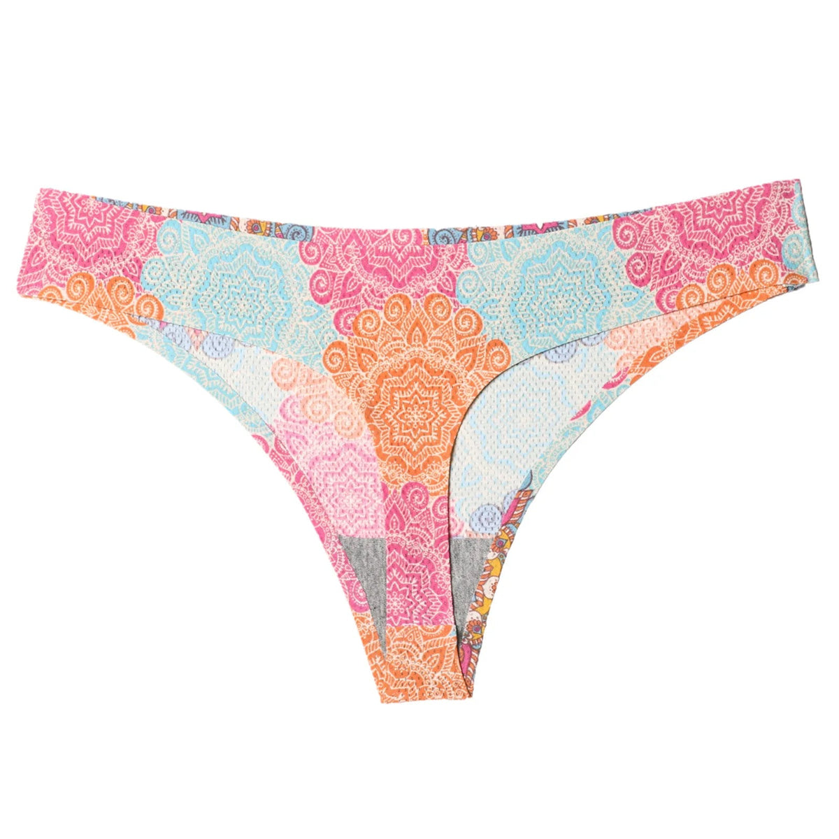 Floral print leopard seamless women's G-string lingerie by The Clothing Company Sydney, featuring delicate floral and animal print details.