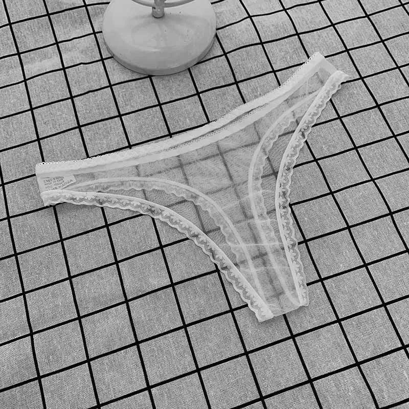 Transparent Thong Panties Women Lace See Through Mesh Bottom Seamless Low-rise T-pants Underwear The Clothing Company Sydney