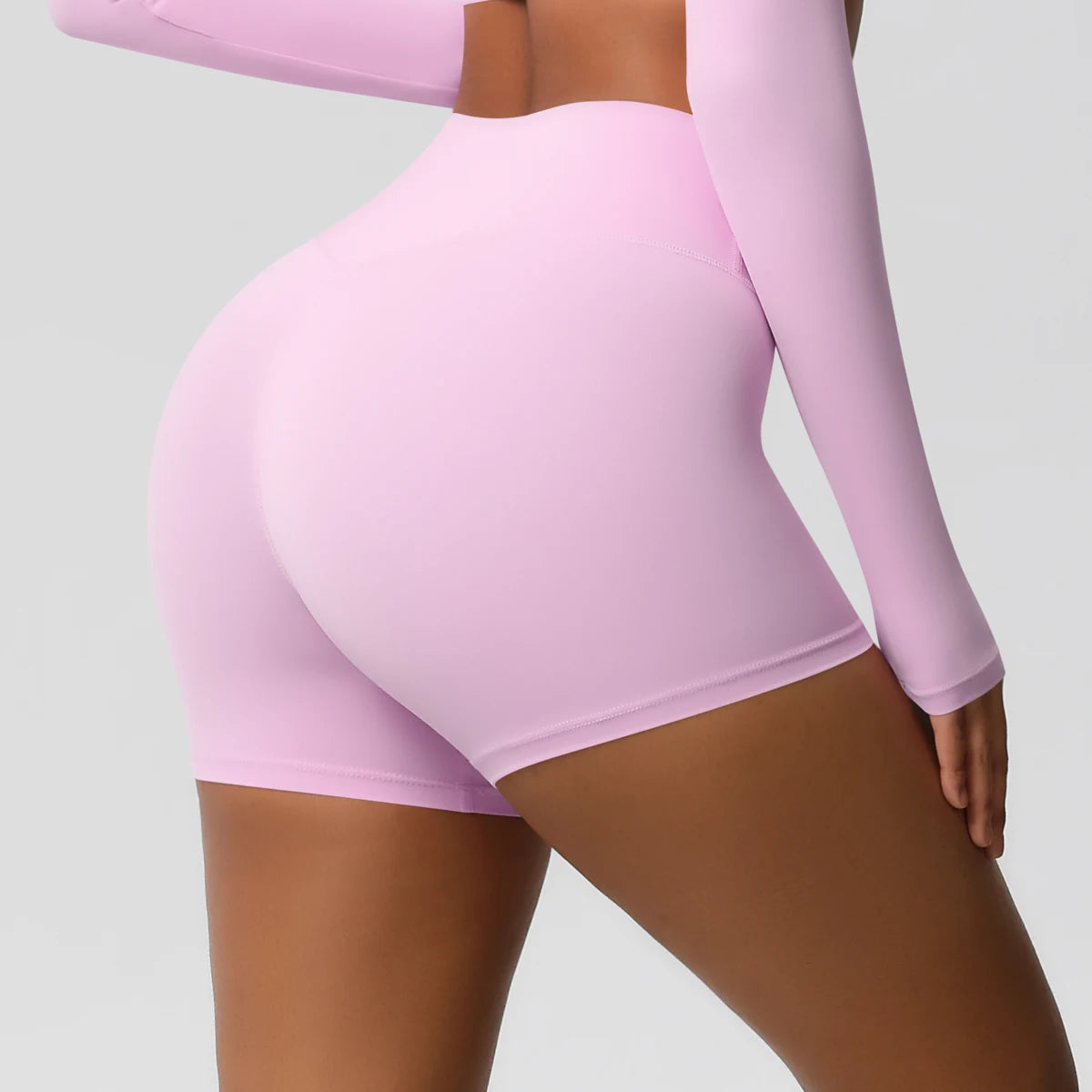 Women’s high waist fitness yoga shorts with push-up design from The Clothing Company Sydney, featuring a comfortable stretch fit.