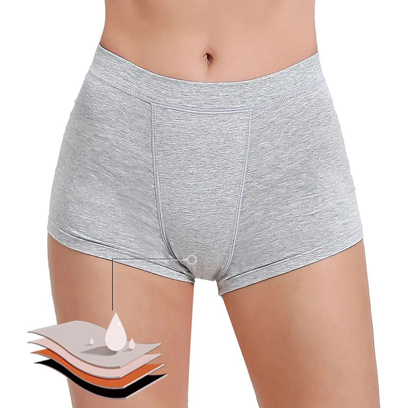 High-waist menstrual panties from The Clothing Company Sydney, cotton flow boxer shorts designed for period protection.