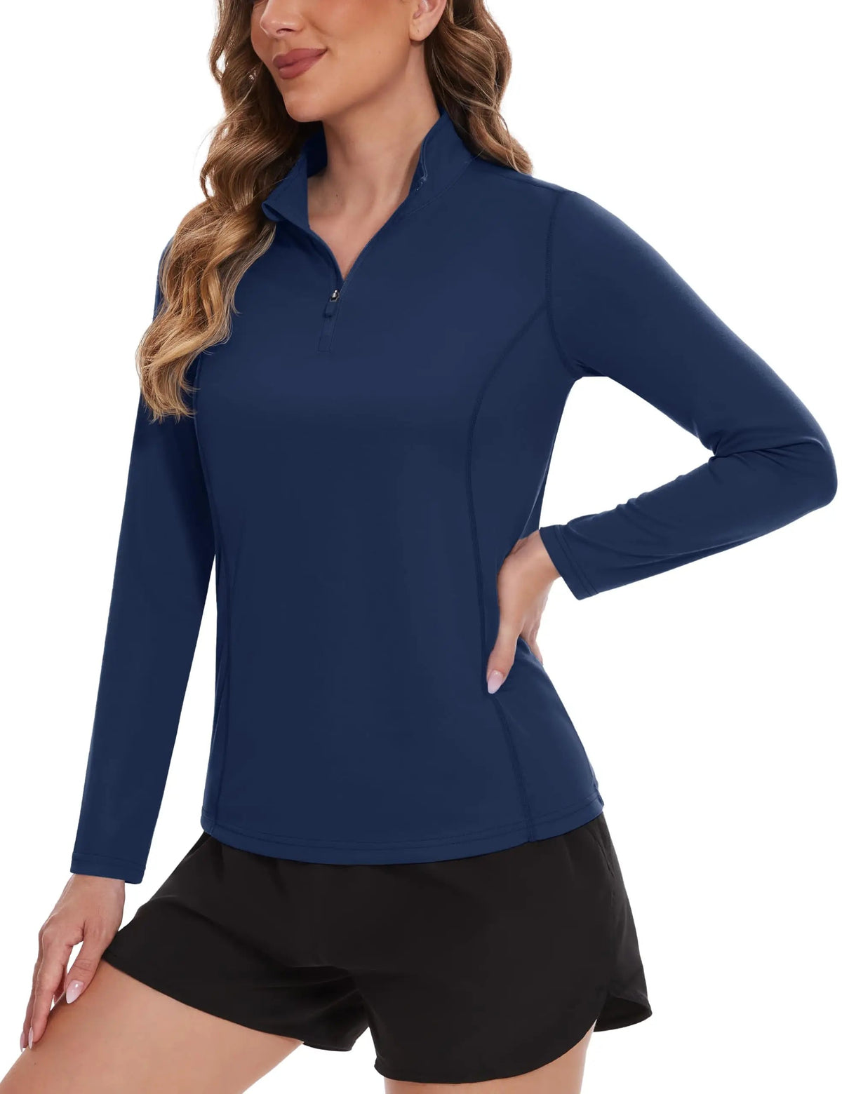 Women's UPF 50+ quick dry long sleeve outdoor T-shirt by The Clothing Company Sydney, ideal for running, hiking, and fishing.
