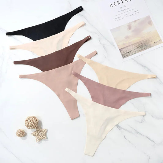 Ice Silk Seamless Panties For Women Soft Thin Band Thongs Woman Satin Underwear Female Bikini Panties G String The Clothing Company Sydney
