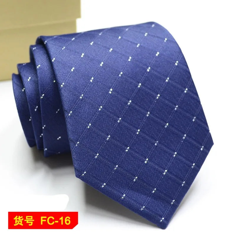 Men's Jacquard tie from The Clothing Company Sydney featuring floral and solid patterns, 7-8cm width, stylish accessories.