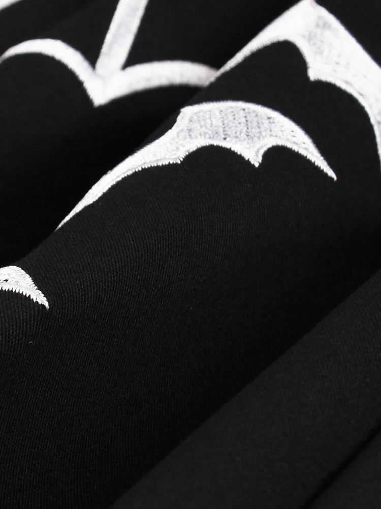 Vintage Bat Embroidery Halloween costume featuring a cap sleeve, keyhole front, and A-line silhouette by The Clothing Company Sydney.