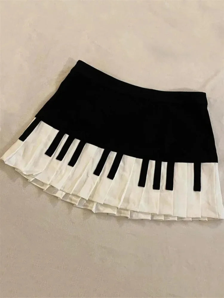 Y2k cute ruffled plaid skirt by The Clothing Company Sydney, featuring punk rock style and casual fit for women.