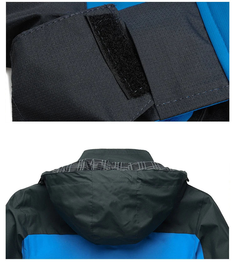 Men's outdoor camping and hiking jacket by The Clothing Company Sydney, shown in a rugged outdoor setting.