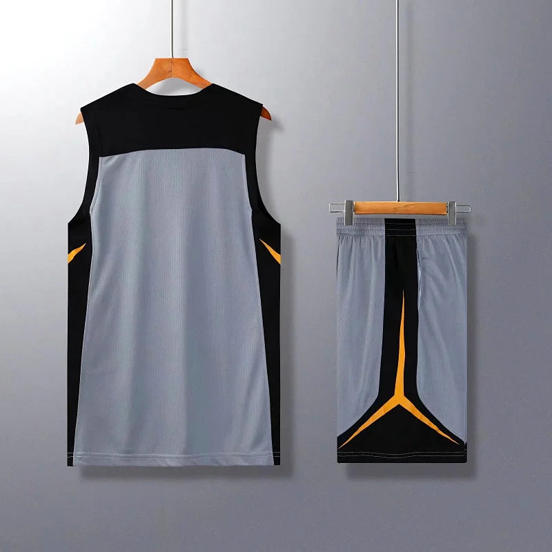 2-piece sportswear basketball jersey and shorts set by The Clothing Company Sydney, suitable for men, women, and kids.