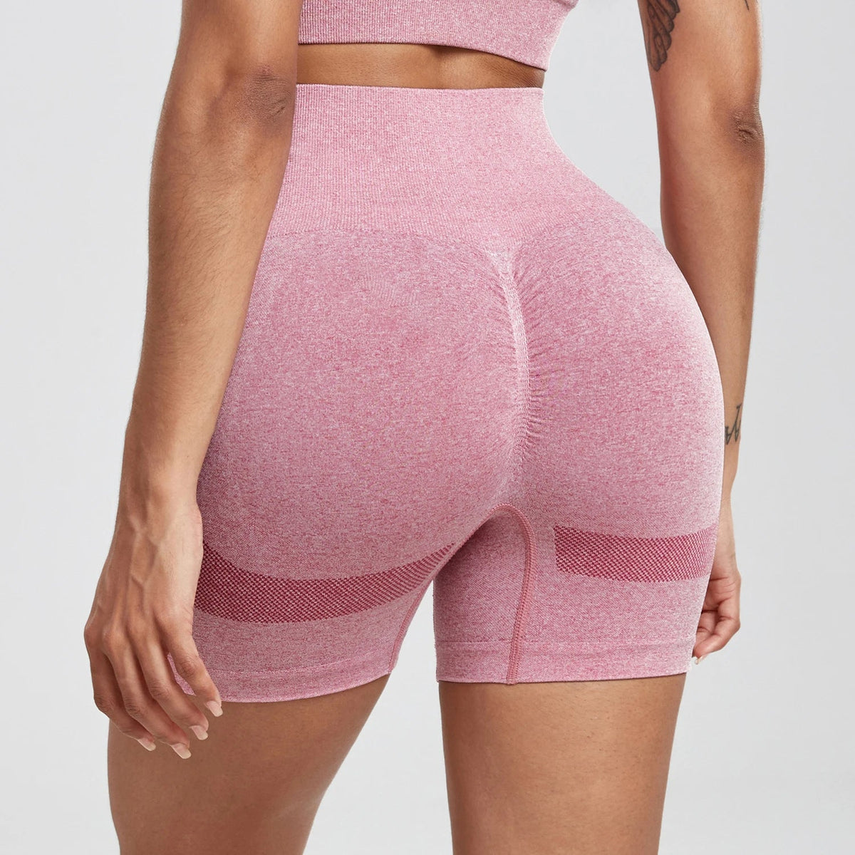 Colorful tie dye women's gym shorts by The Clothing Company Sydney, high waist casual sport seamless push-up fitness bike shorts