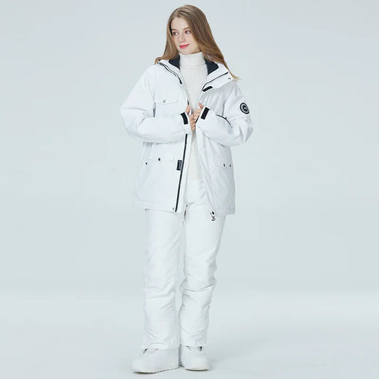 2 Piece Ski Suit Women's Snowboard Clothing Sets Waterproof Windproof Skiing Jacket Pants Snow Overalls
