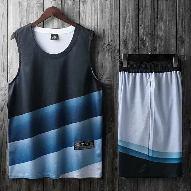 Personalized 2-piece basketball jersey set for men, women, and kids by The Clothing Company Sydney, featuring breathable fabric.
