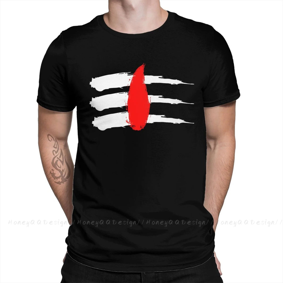 Printed cotton Shiva Lingam T-shirt by The Clothing Company Sydney, unisex streetwear tee featuring Hindu deity design.