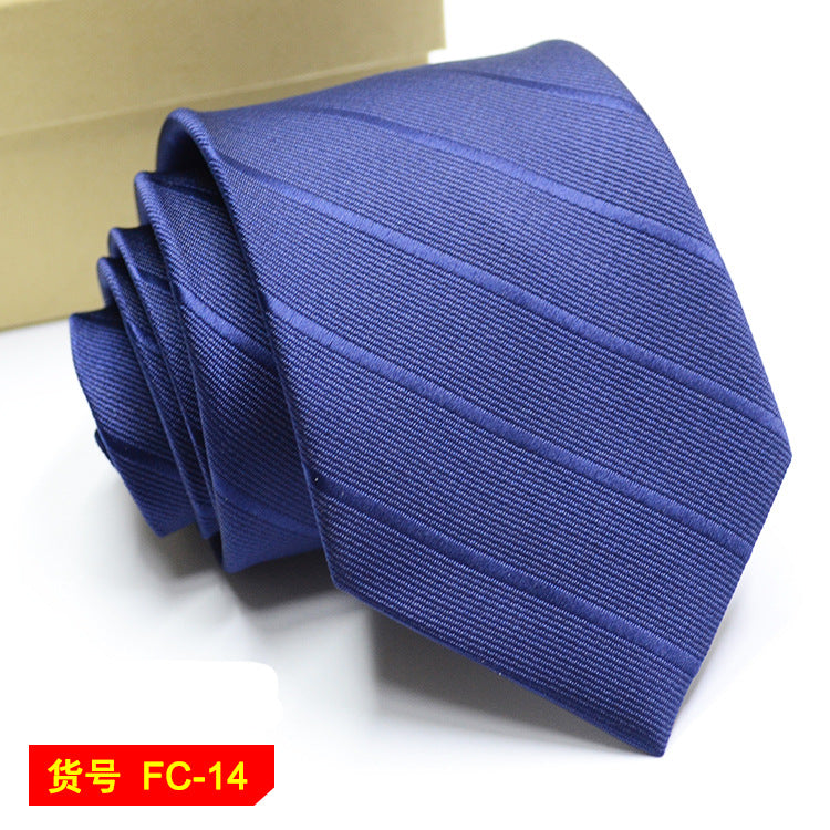 Men's Jacquard floral and solid neckties, 7-8cm wide, stylish accessories from The Clothing Company Sydney displayed on a tie.