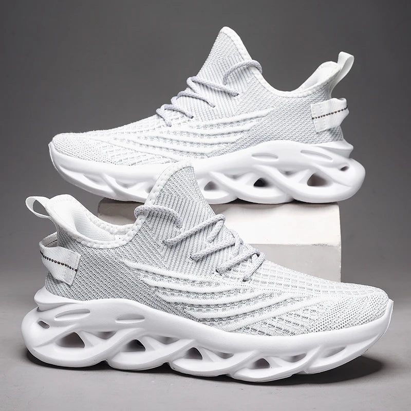 Men's breathable outdoor running sneakers by The Clothing Company Sydney, non-slip casual sports shoes with comfortable fit.
