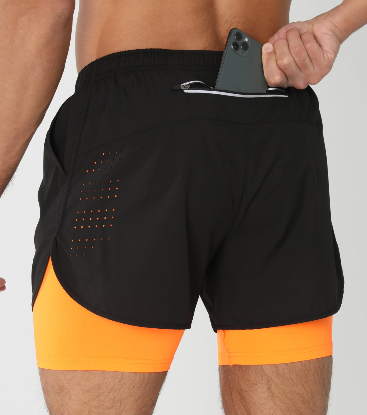 Men's lightweight gym running shorts with breathable fabric, liner, pockets, towel loop, and quick-dry design by The Clothing Company Sydney