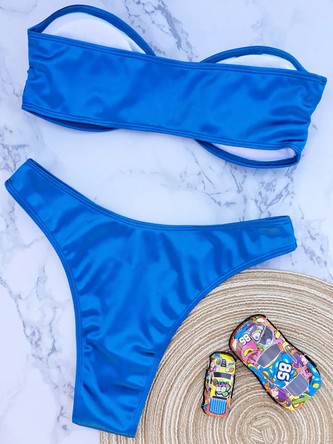 2 Piece Bandeau Strapless Bikini Swimsuit Swimwear Two-piece Bikini set Padded Bather Bathing Suit The Clothing Company Sydney