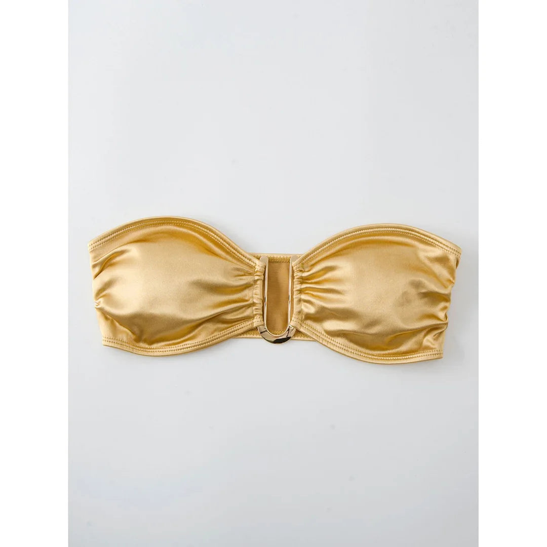 2 Piece Bandeau Strapless Bikini Swimsuit Swimwear Two-piece Bikini set Padded Bather Bathing Suit The Clothing Company Sydney