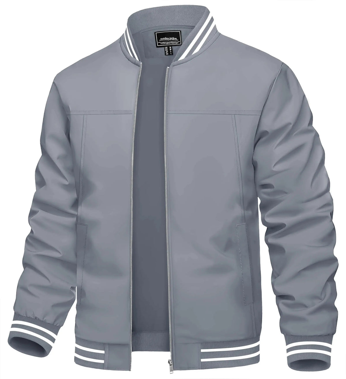 Men's lightweight waterproof casual jacket by The Clothing Company Sydney, full-zip bomber windbreaker for spring and autumn outdoor wear.