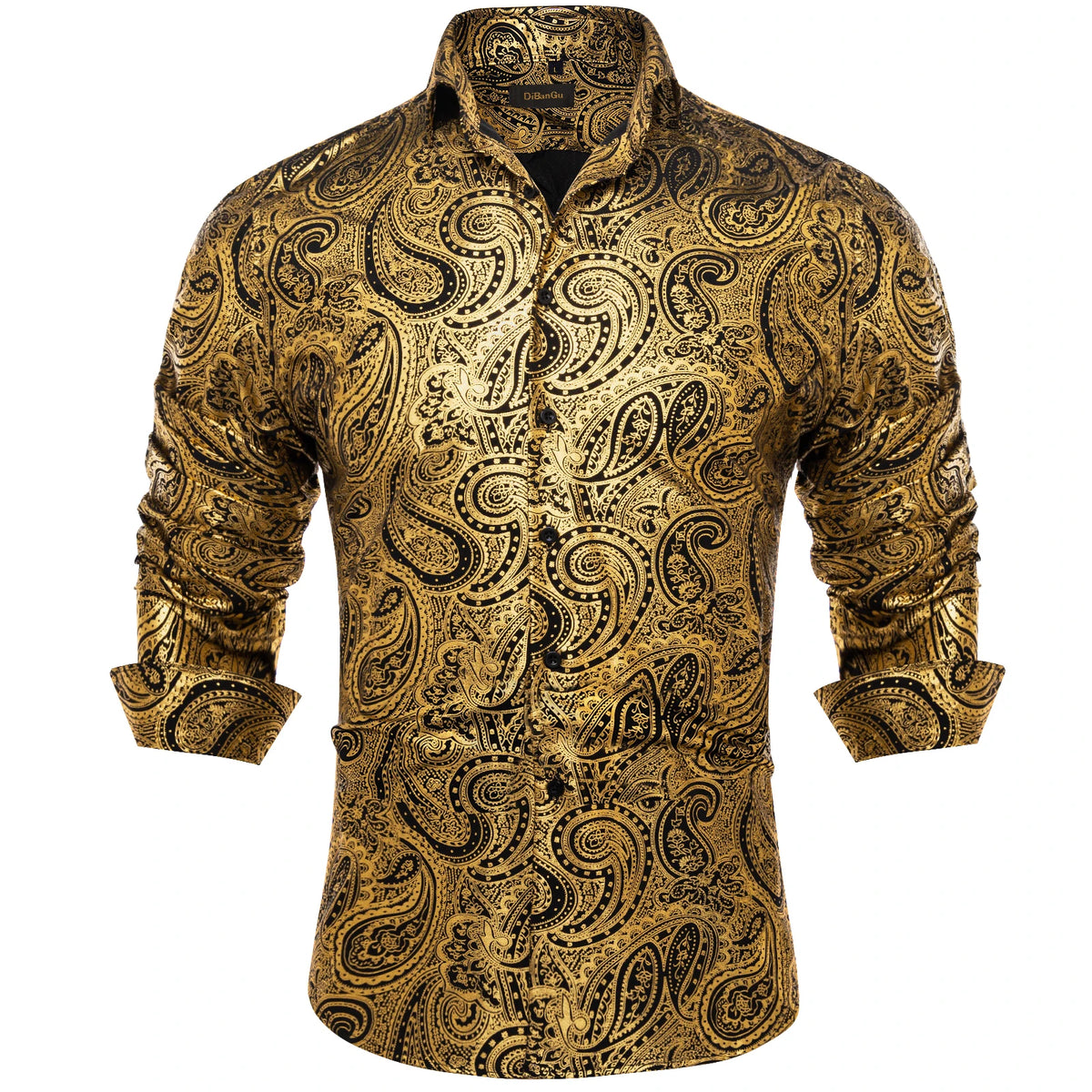 Pink, blue, and red paisley print men's slim fit long sleeve dress shirt by The Clothing Company Sydney, perfect for social occasions.