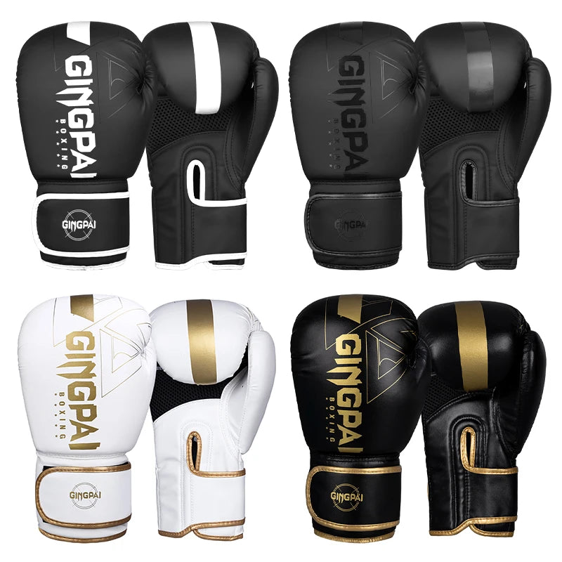Adult and kids PU Muay Thai boxing gloves for MMA, kickboxing, and training equipment