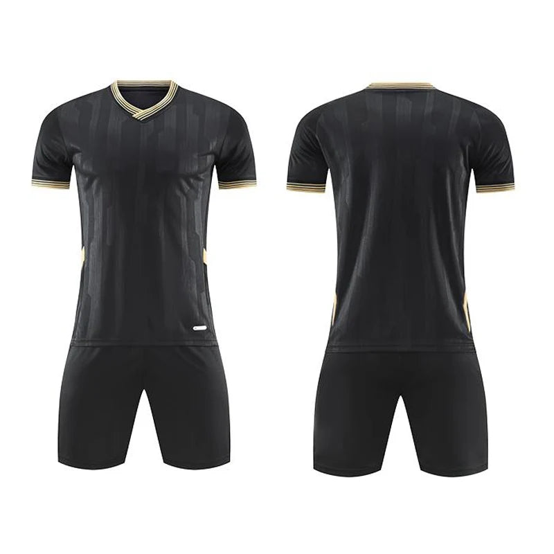 Customized adult kids football jersey and futsal tracksuit set by The Clothing Company Sydney, quick-drying sportswear for team training.