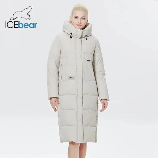 Women's Outwear Parka Super Long Warm And Windproof Zipper Cotton Coat Winter Jackets - The Clothing Company Sydney