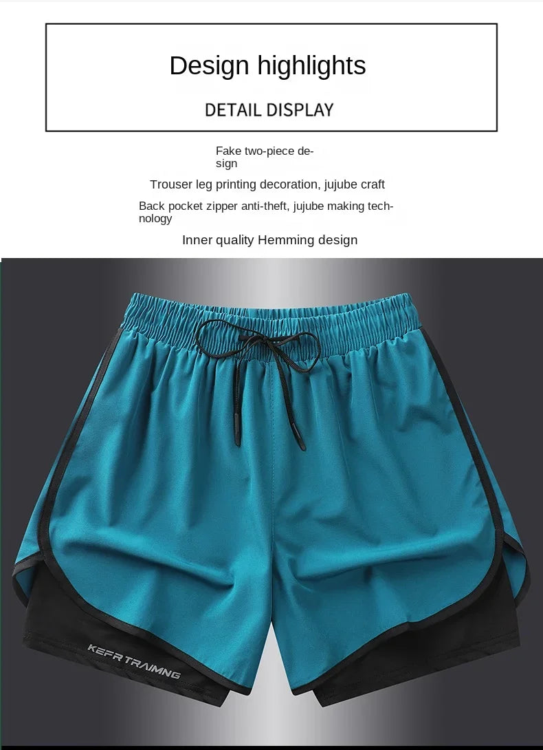 Two-layered gym running shorts by The Clothing Company Sydney, featuring lightweight fabric and comfortable fit for fitness activities.
