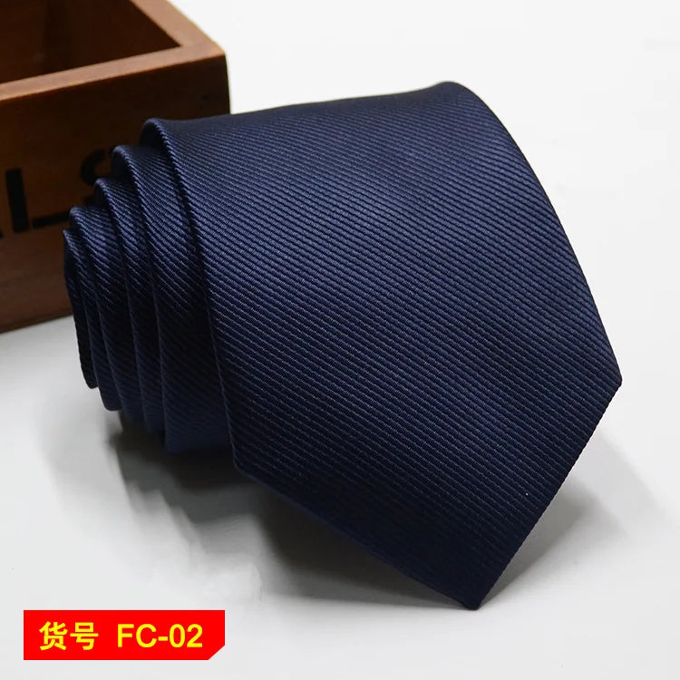 Men's Jacquard floral and solid neckties from The Clothing Company Sydney, 7-8cm wide, stylish accessories for formal wear.
