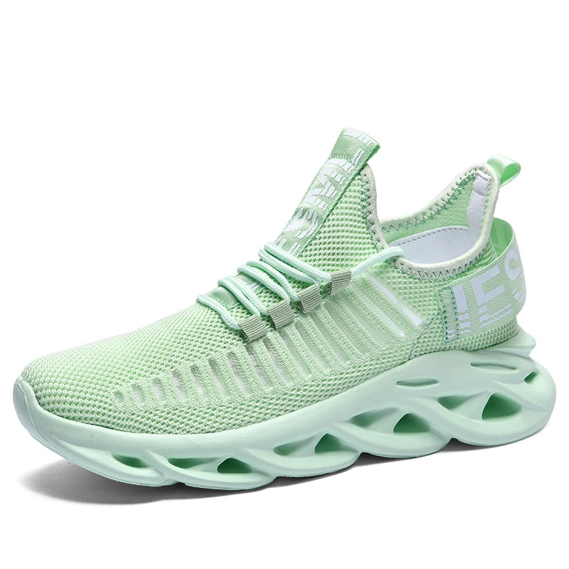 Men's breathable sports running sneakers with non-slip soles, casual outdoor footwear by The Clothing Company Sydney.